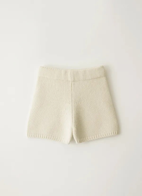 Knitted short pants (Ivory)