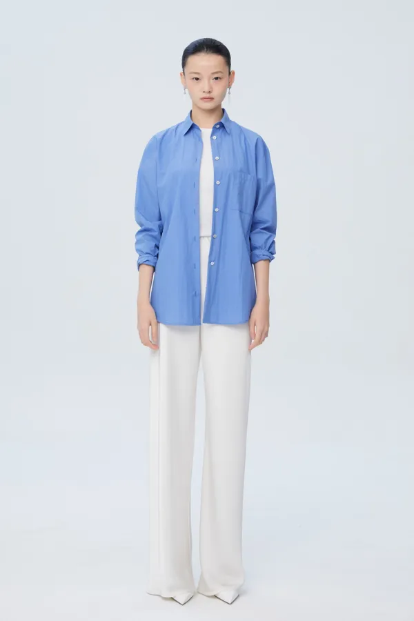 SATIN WIDE LEG LOOSE FIT PANTS
