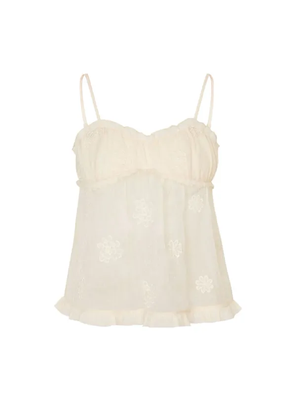 Chloe See Through Sleeveless (Ivory)