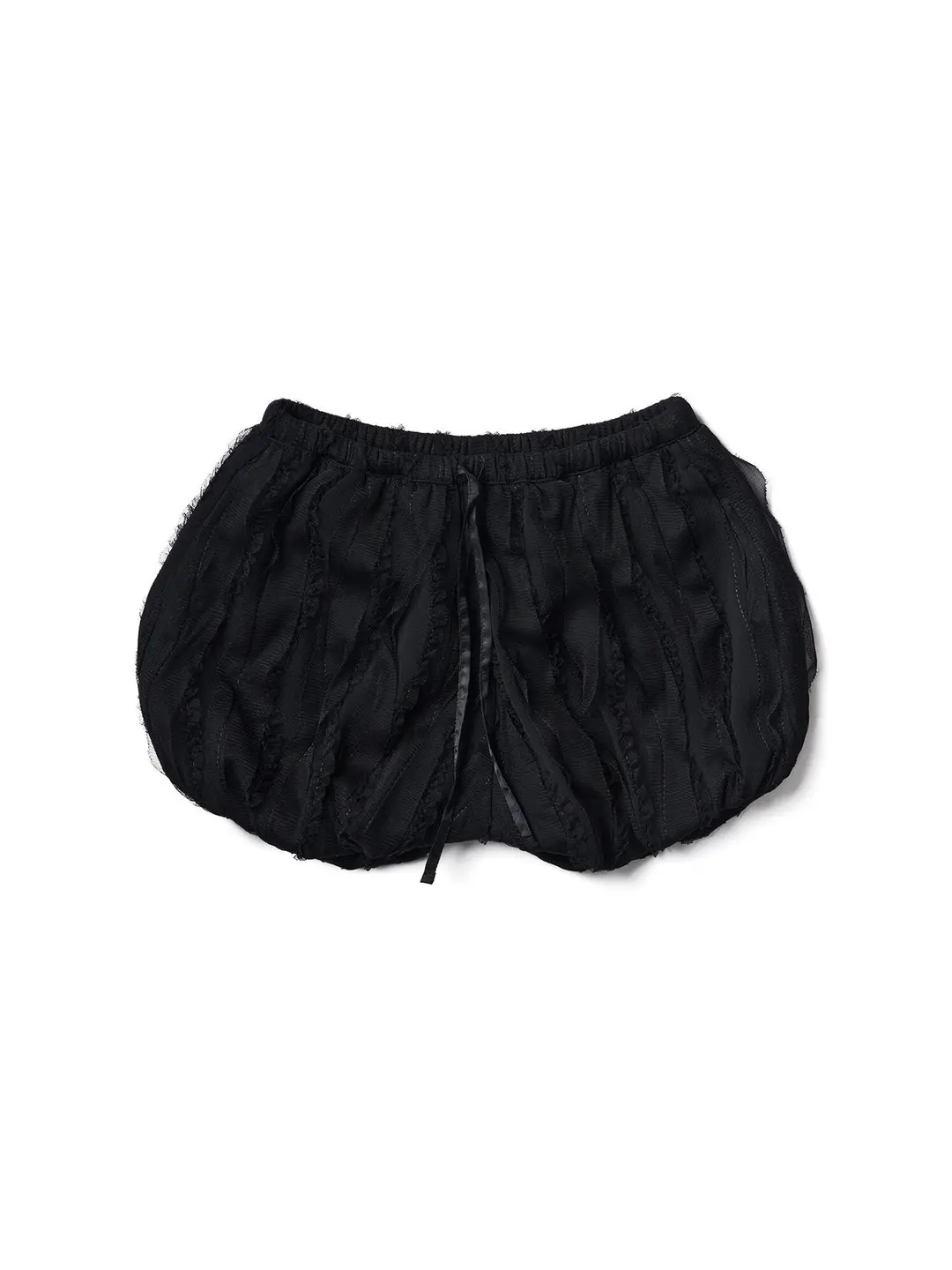 포에브 Textured Balloon Shorts - Black 상품 이미지 1