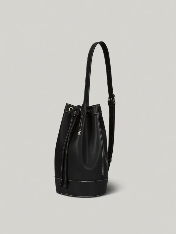 Vase Backpack Black - stitch바스 백팩 - 스티치