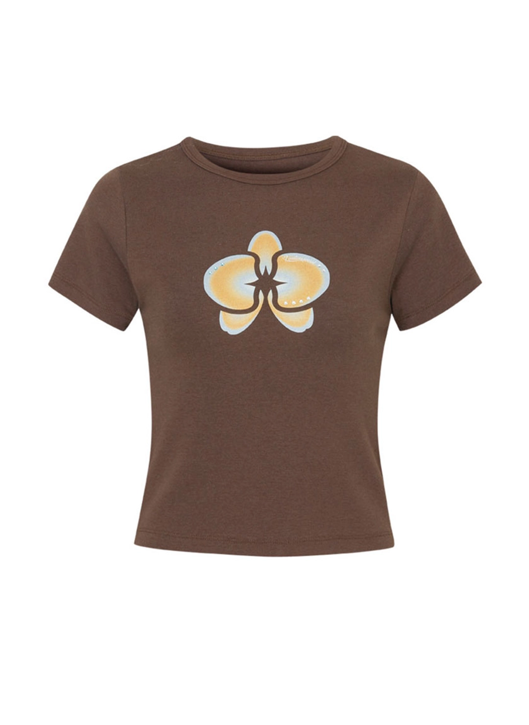 루루서울 Orchid Cubic T-Shirt (Brown) 상품 이미지 1