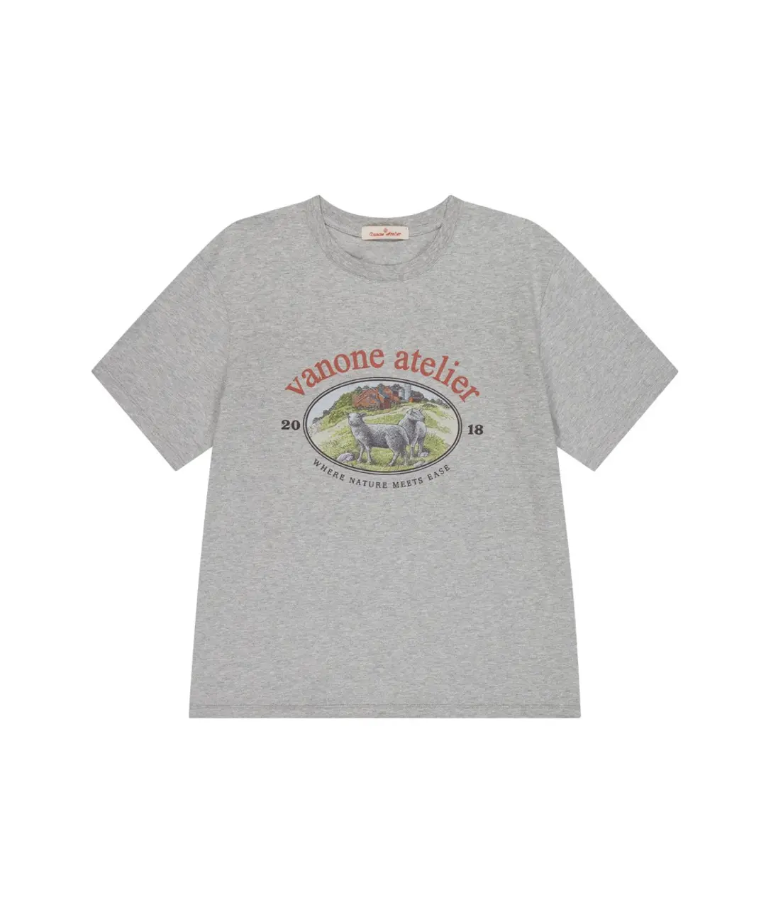 반원 아뜰리에 A3510 Nature heritage 티셔츠_Melange gray 상품 이미지 1
