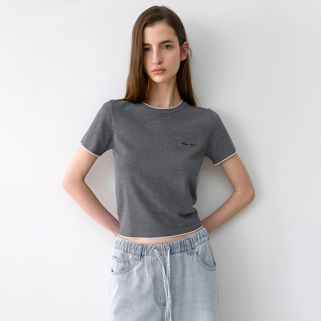 아뜰리에 나인 (T-7065)SELMA KNIT TEE 상품 이미지 2