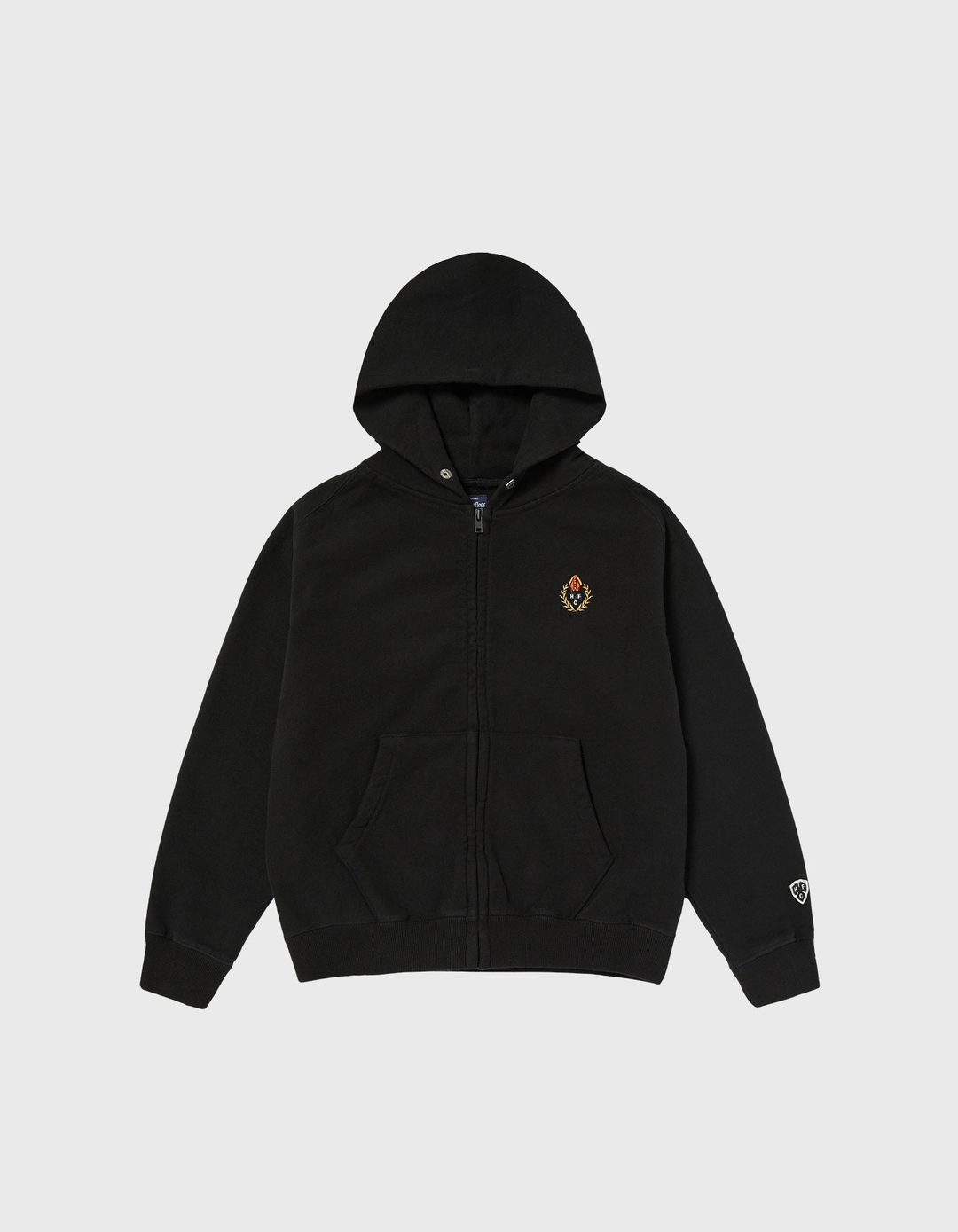 헤리티지플로스 CHILDREN WASHED 221 ZIP-UP HOODIE / Black 상품 이미지 1