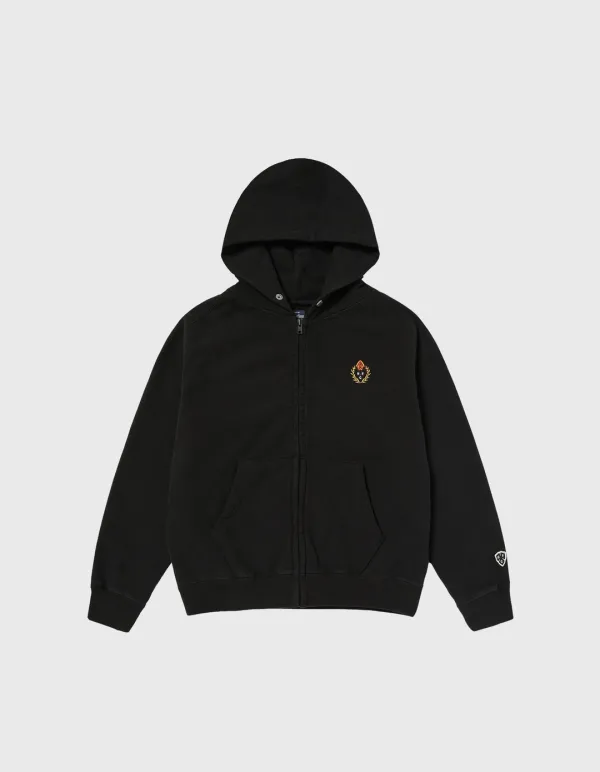 CHILDREN WASHED 221 ZIP-UP HOODIE / Black