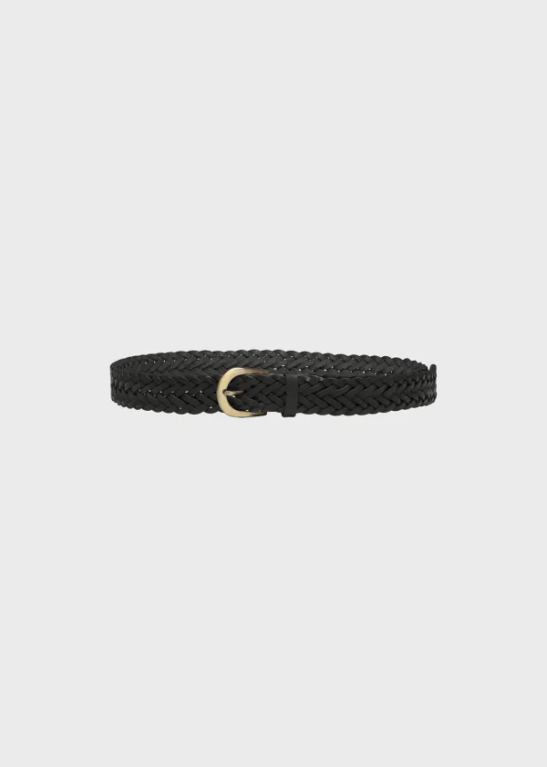 Classy Woven Leather Belt Black