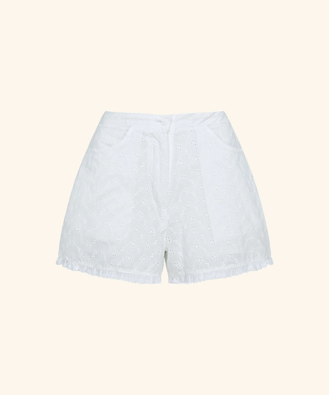 레터프롬문 Salt Lace Punching Shorts ( White ) 상품 이미지 1