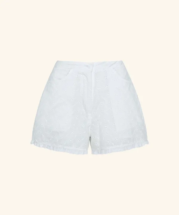 Salt Lace Punching Shorts ( White )
