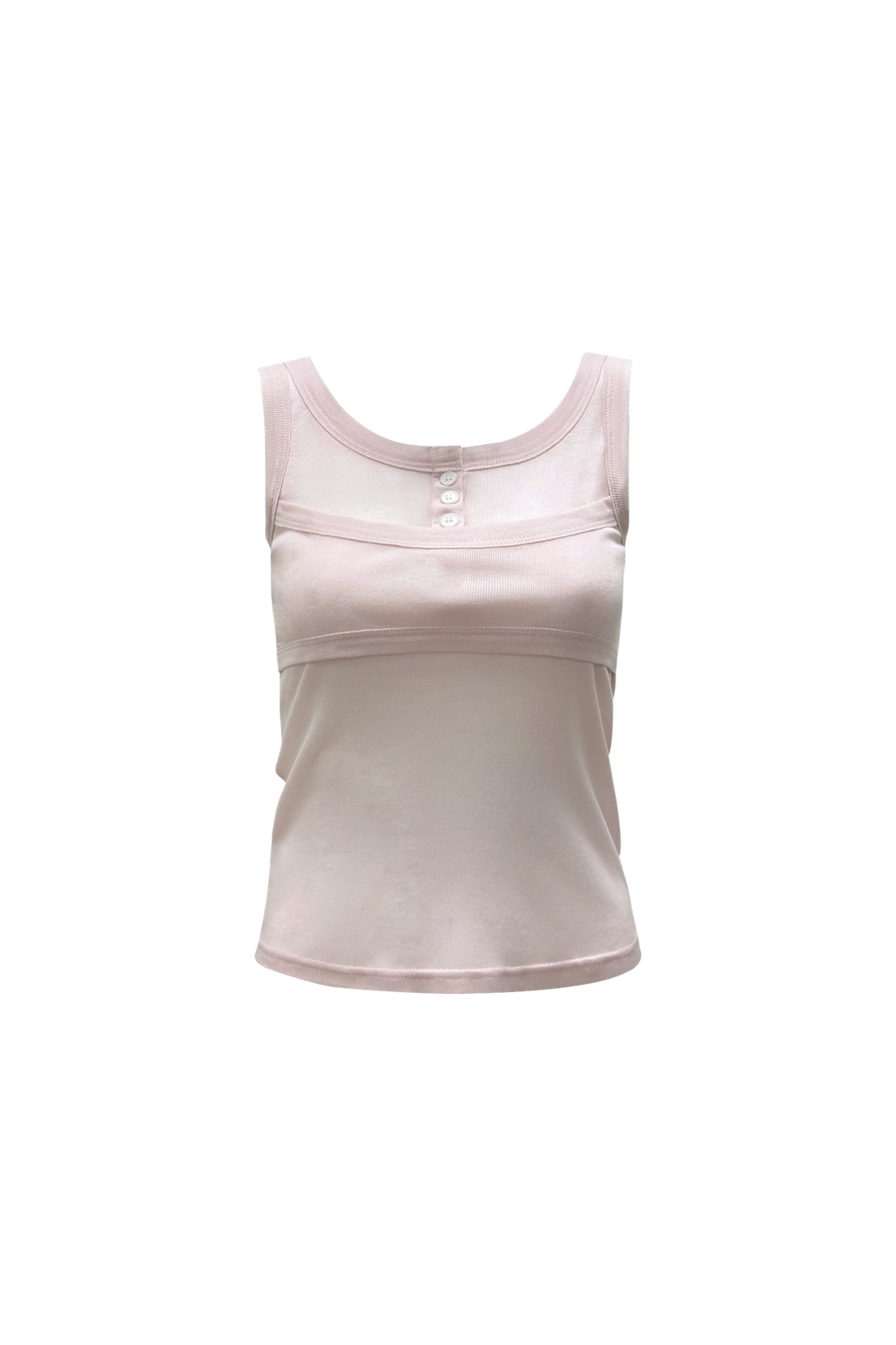 체메씨 [07.14 순차출고] LAYERED HENLEY SLEEVELESS (PINK) 상품 이미지 1