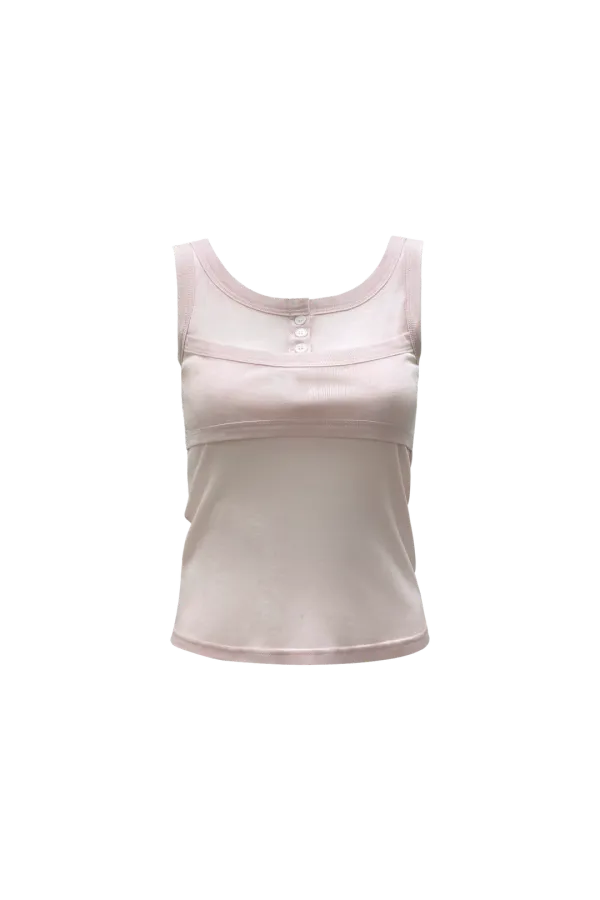 [07.14 순차출고] LAYERED HENLEY SLEEVELESS (PINK)