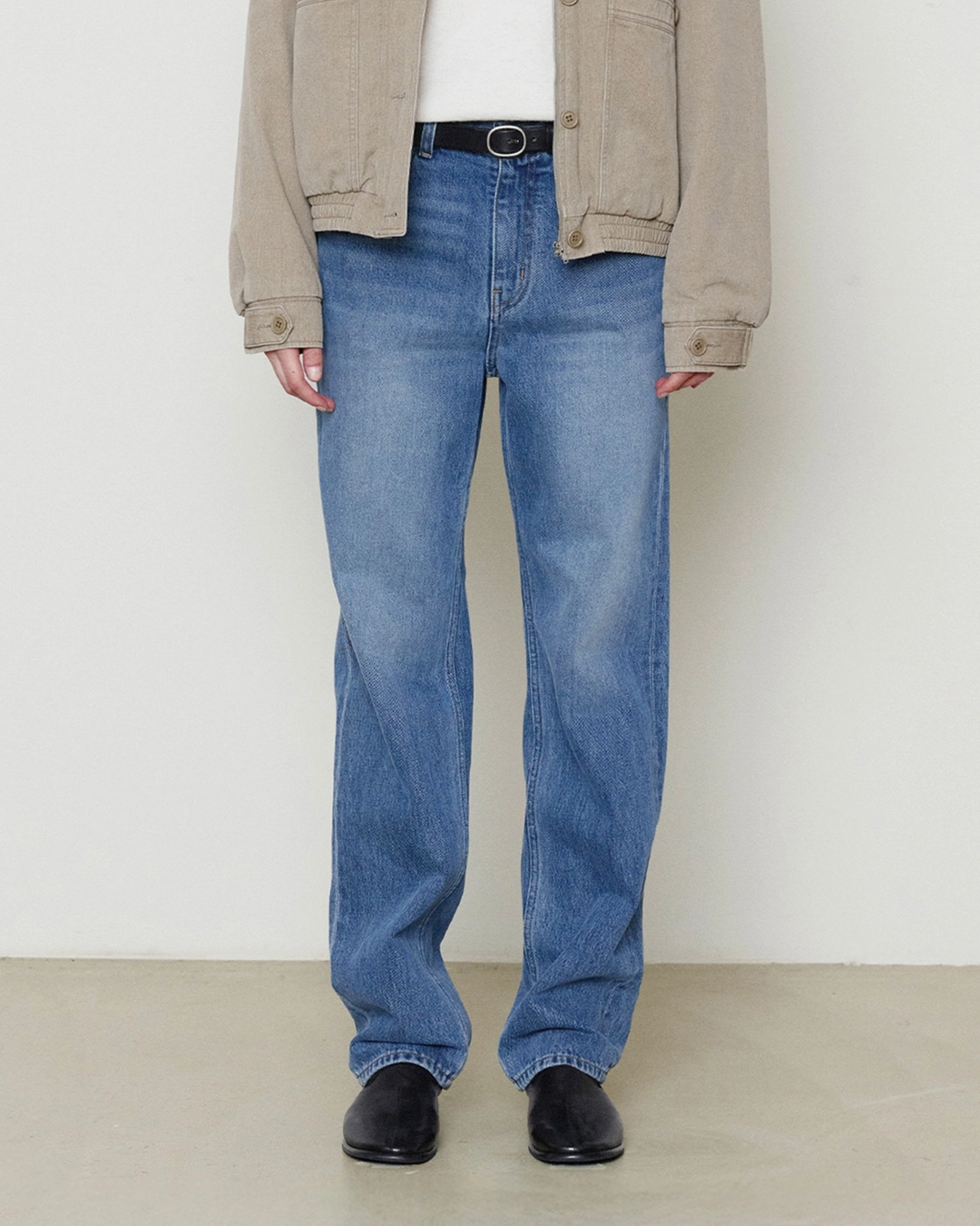 브라운야드 W 5P Straight Denim, Mid Blue 상품 이미지 2