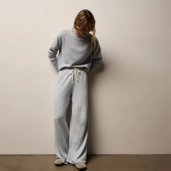 Vintage French Terry Wide Leg Sweatpant - Memory Pigment