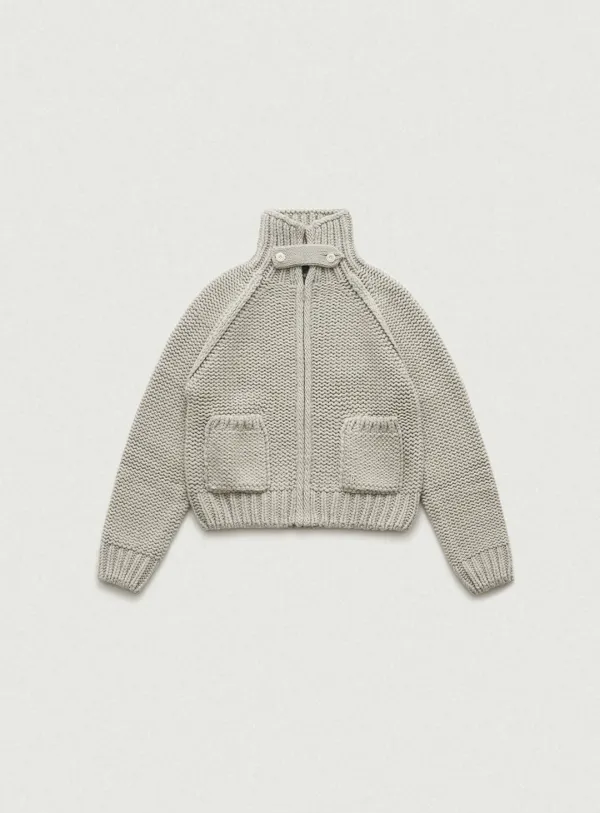 Soap Zip-Up Knit Cardigan_Grey