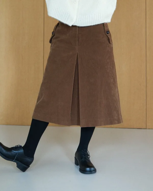 [9/22 예약발송] flétta Flap Pocket Corduroy Skirt