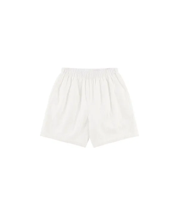 P3305 플라워 엠브로이더리 쇼츠_White