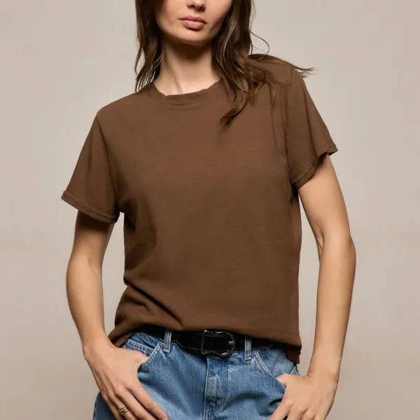Slub Jersey Classic Tee - Cocoa
