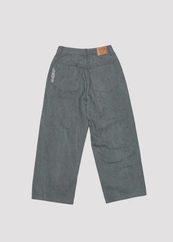 WIDE DENIM PANTS GREY