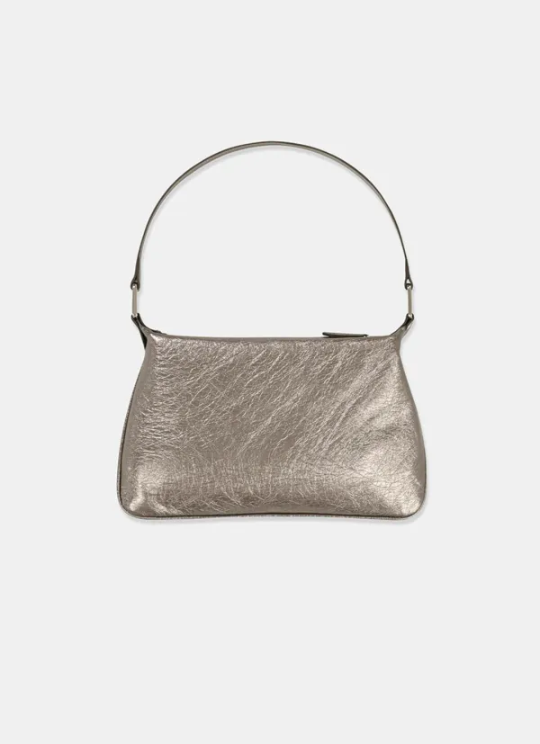 Glossy shoulder bag mini (Silver)