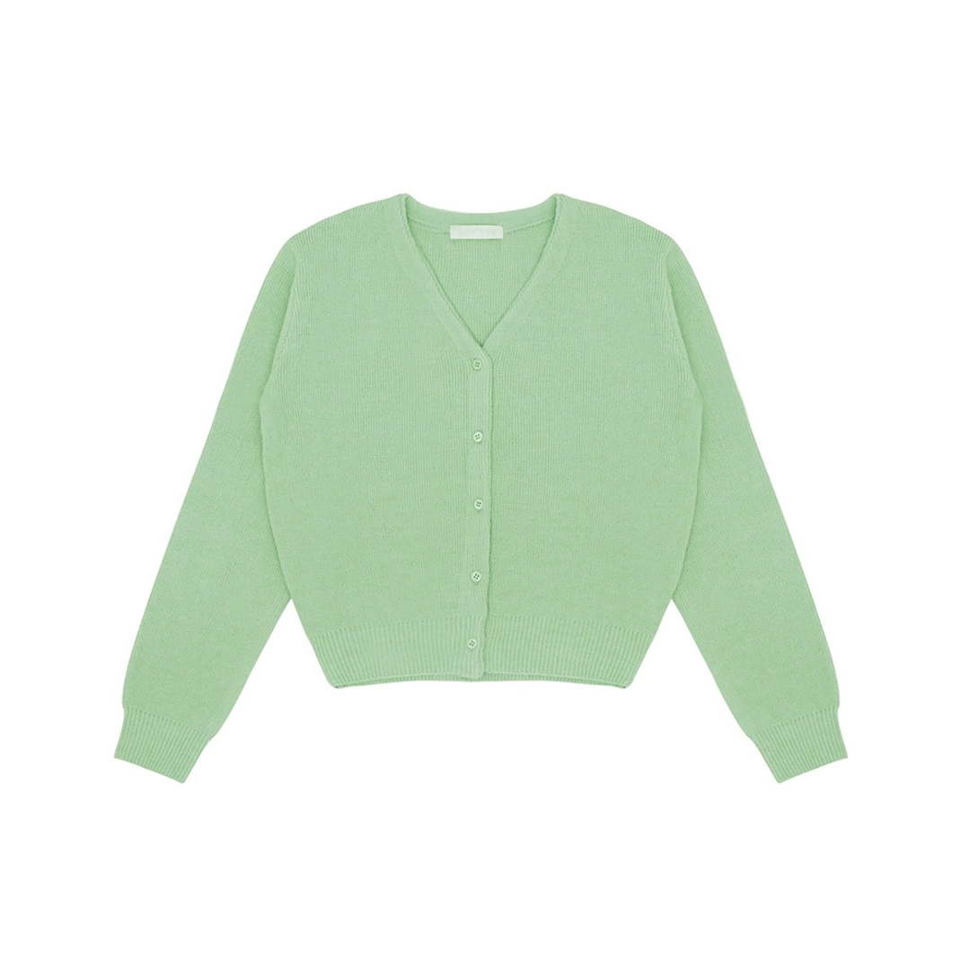 피브비 V Neck Knit Cardigan (jade lime) 상품 이미지 1