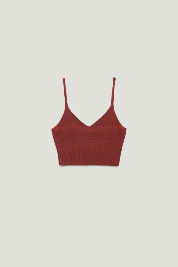 TATE LINEN BUSTIER_TOMATO / ₩98,000