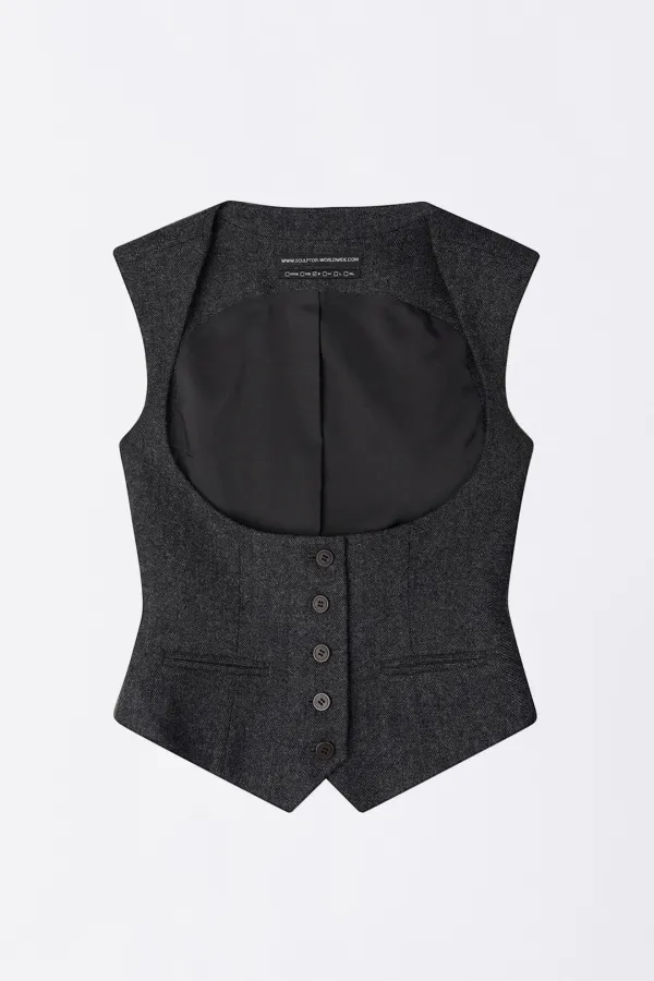 Classic Wool Vest Gray