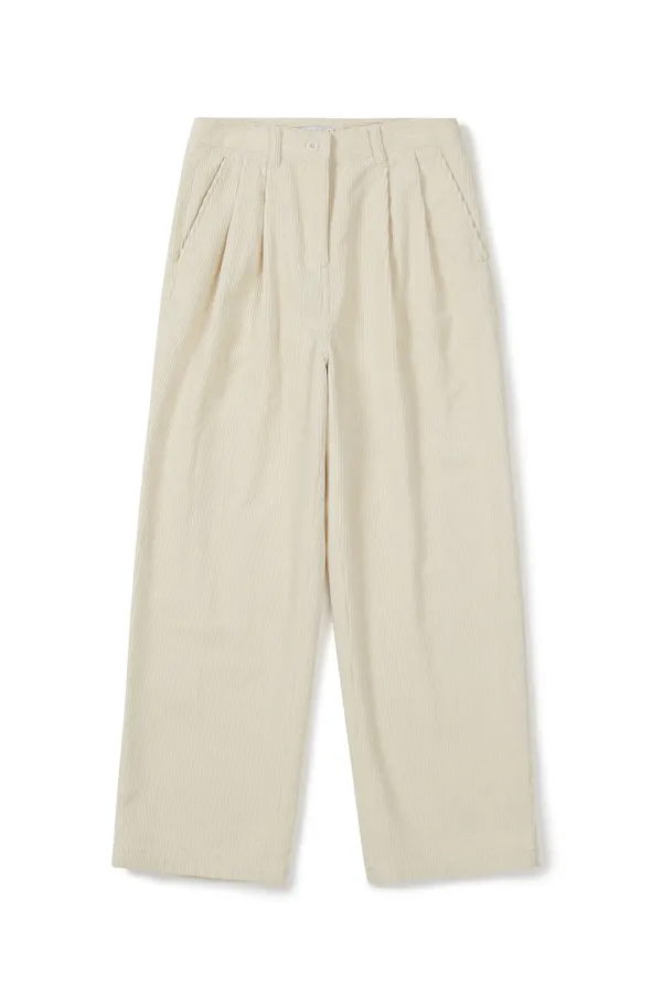 [25FW clove] Corduroy Wide Pants (Cream)