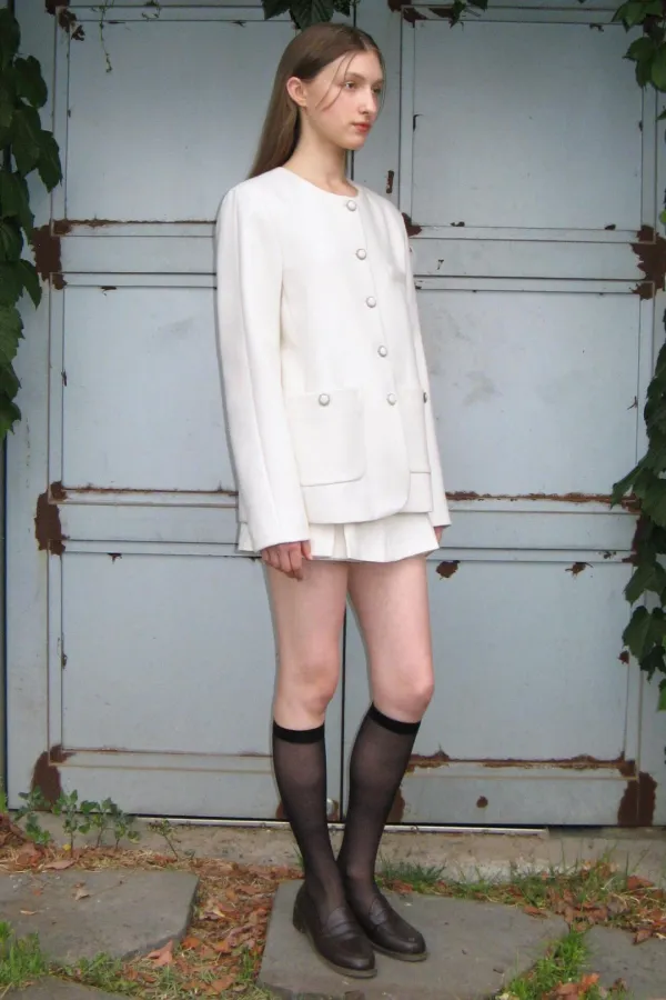 Melton Tweed Jacket (Linen)
