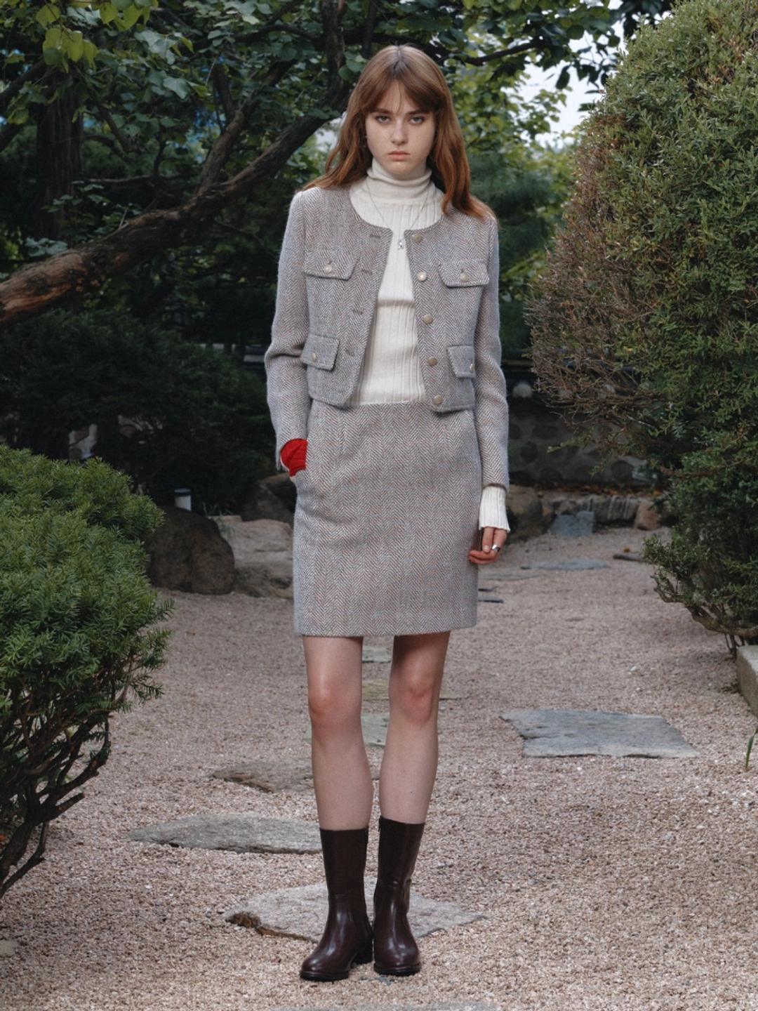 뮤제 [REFURB] MIENNE Tweed Wool Mini Skirt_Beige 상품 이미지 2