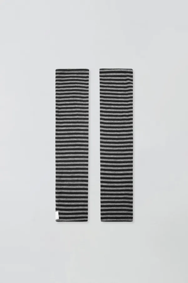 STRIPE LEG WARMER_BLACK/GREY
