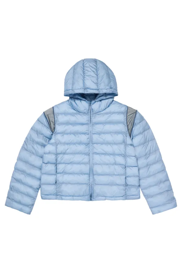 POINT WELLON HOODED JACKET IN SKY BLUE