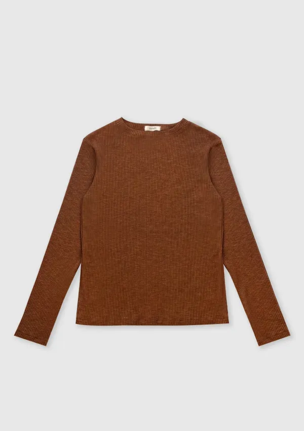 Thumb Hole Tee (Brown)