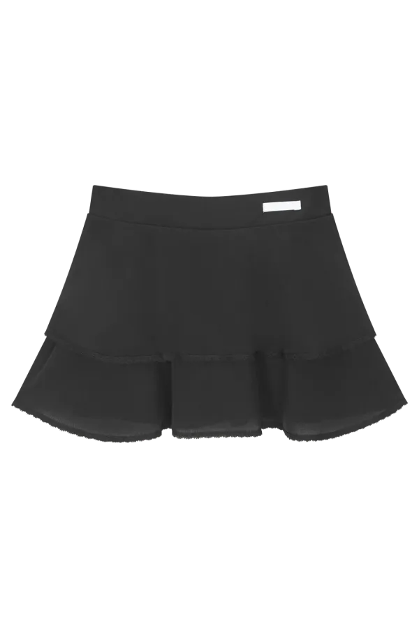 Plie chiffon skirt