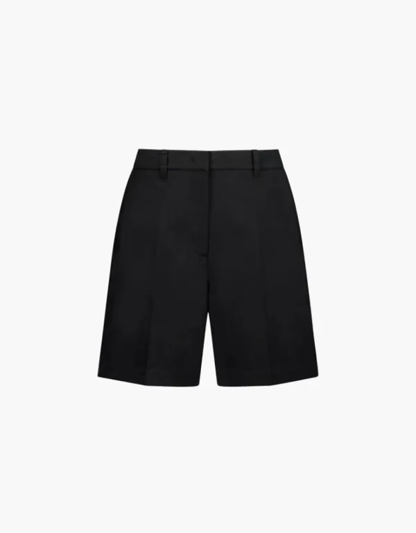 cotton half pants - black