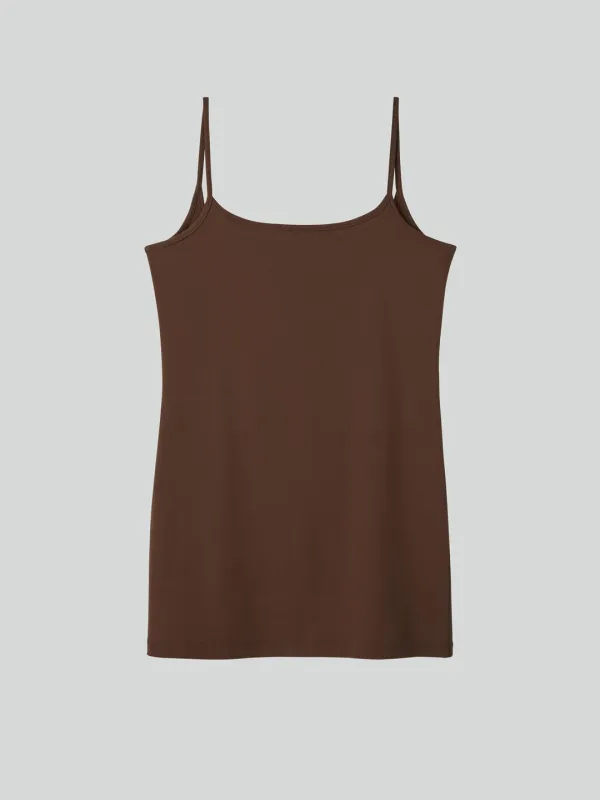 SLIM FIT LONG TOP (BROWN SUGAR)