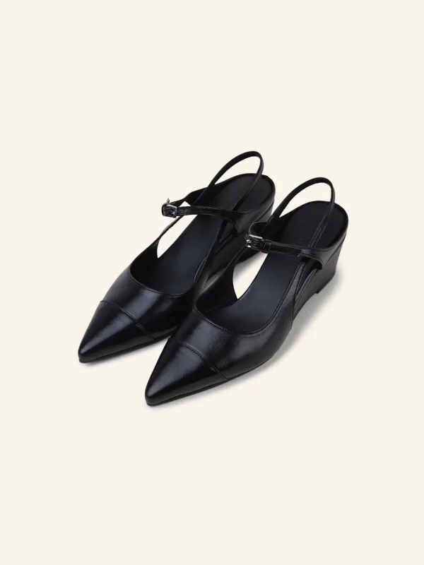 CITY wedge slingback / 블랙