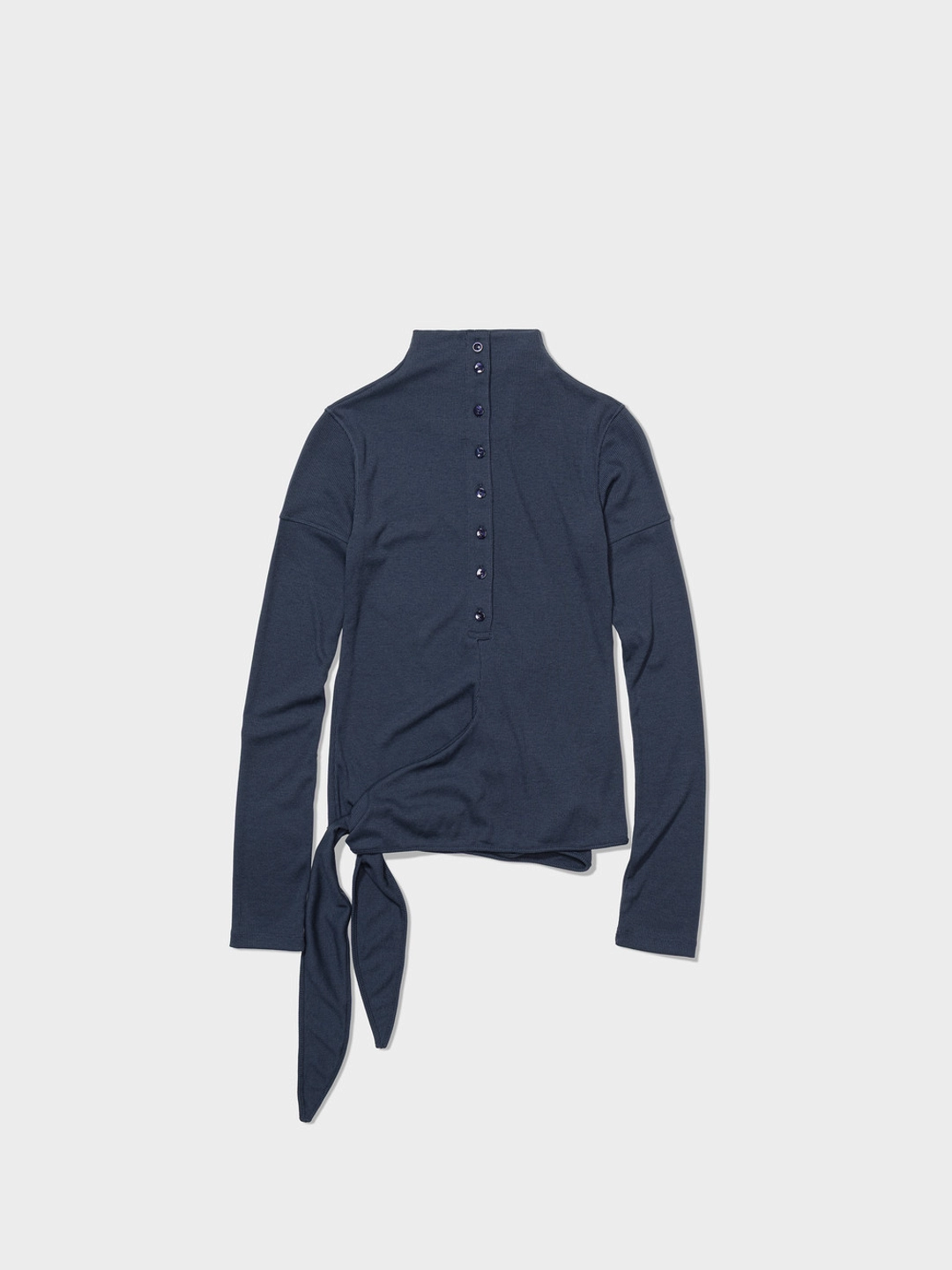 로우클래식 Button Up Wrap T-Shirt_Blue 상품 이미지 1