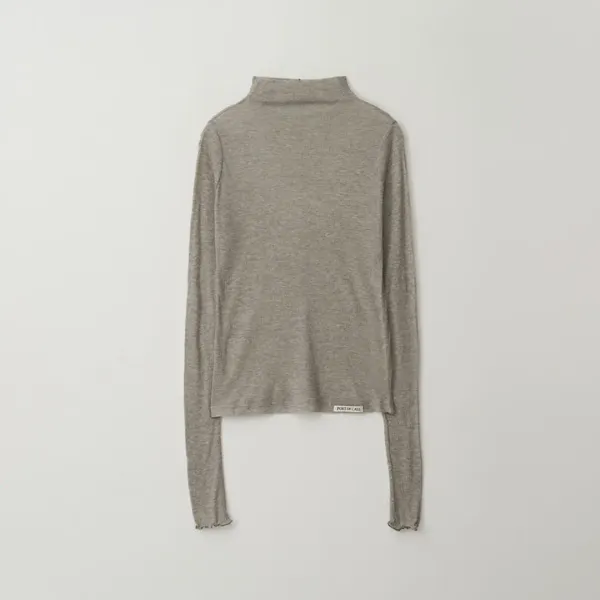 [18차]wool sheer turtleneck top_gray