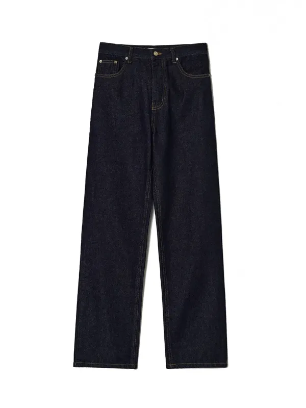 Essential Straight Denim Pants Indigo