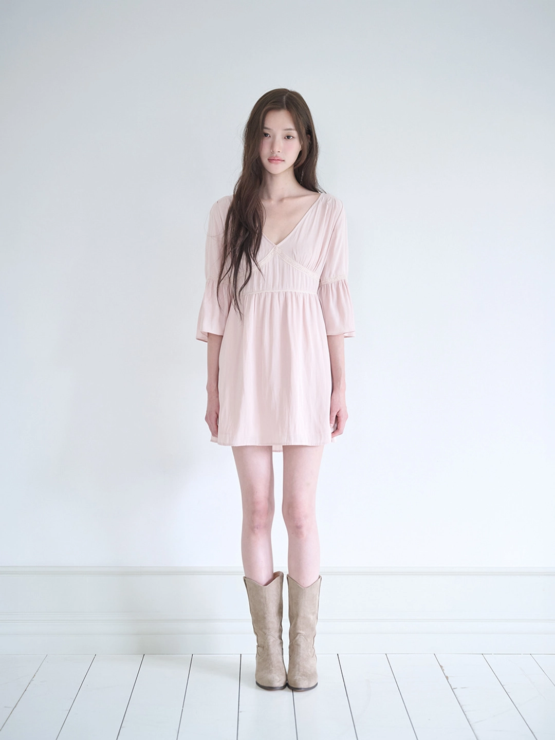 낫유어로즈 Lace boho dress (Pink) 상품 이미지 2