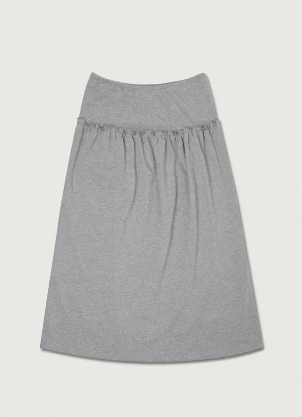 13th/ Terrace Shirring Skirt [gray]