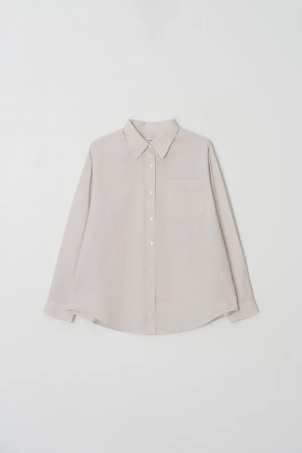 sily lettering shirt (pink beige)