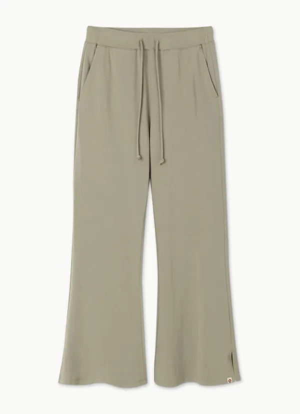 Side slit bootcut pants_Silver Sage