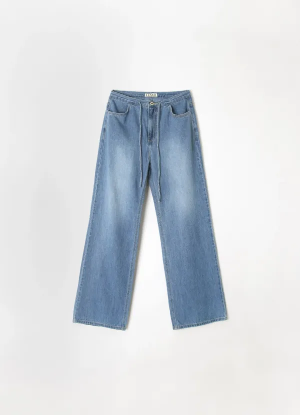 [기장선택] Relaxed String Tencel Denim - Harbor Blue