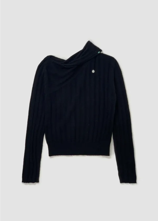 Unbalance knit (블랙)