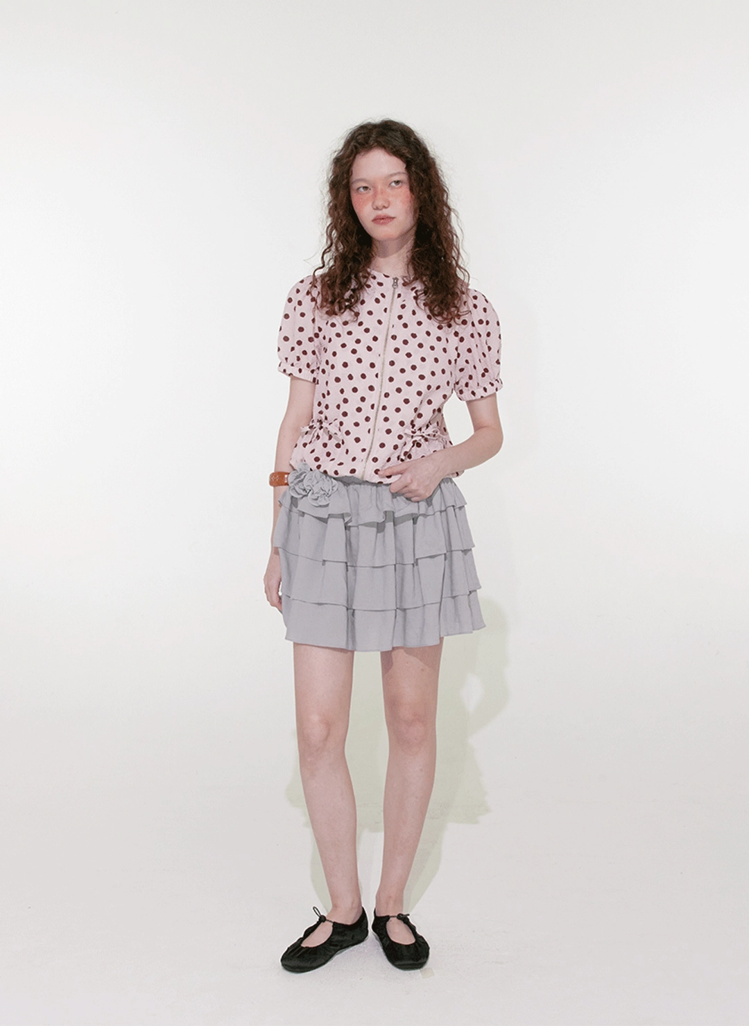 루루서울 Lisa Cancan Mini Skirt (Gray) 상품 이미지 2