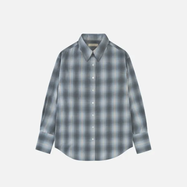 SITP5247 KUWAMURA 페일 체크 셔츠_Blue