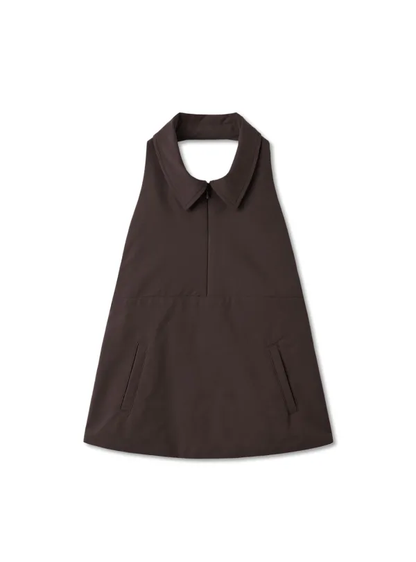 HALTER ZIP-UP TOP (BROWN) [05.26(화) 출고 예정]