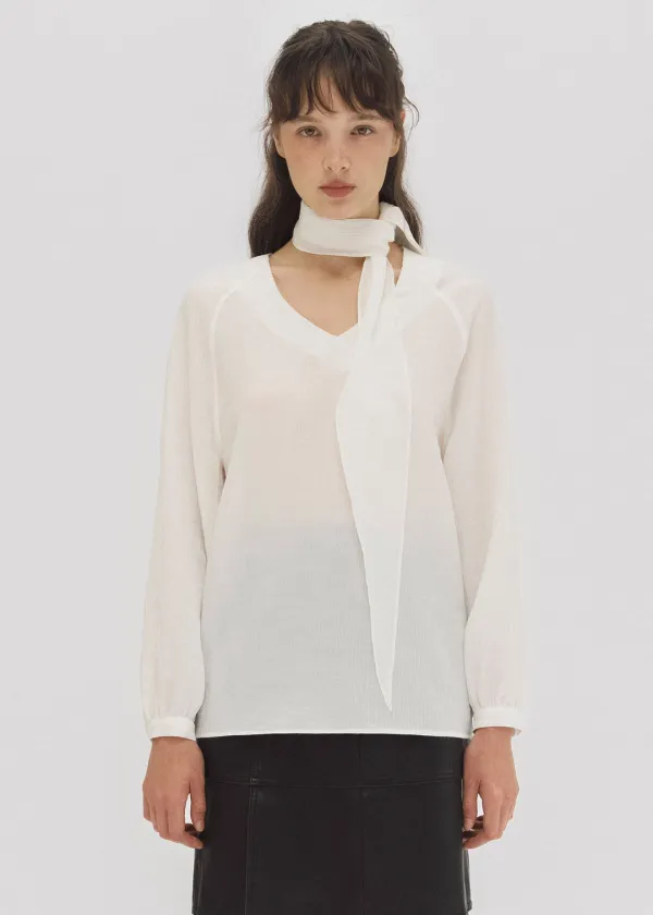 Sasha scarf blouse (ivory)