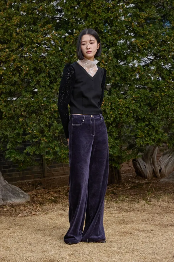 YILAN VELVET CORDUROY PANTS